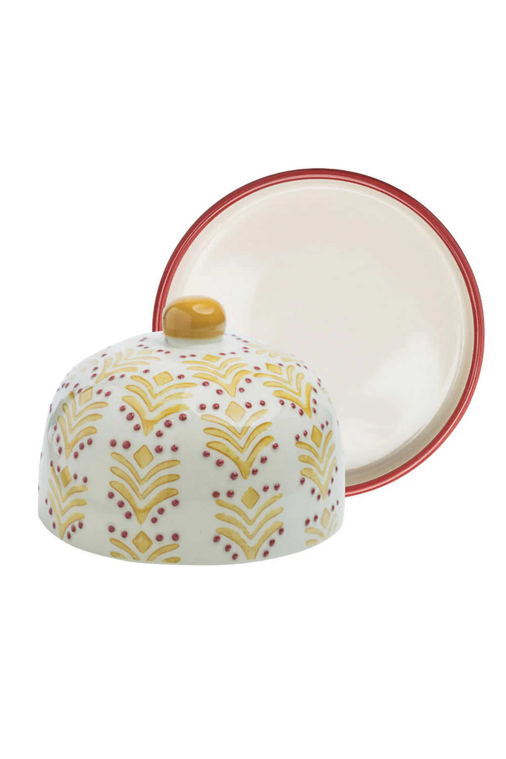 Art Deco Cheese Bell with tray propped behind it