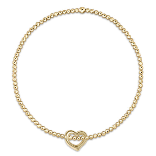Classic Gold 2mm Bead Bracelet - Love Small Gold C