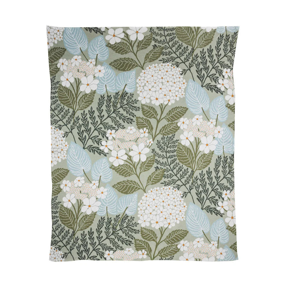 Elderberry Knit Blanket laying flat