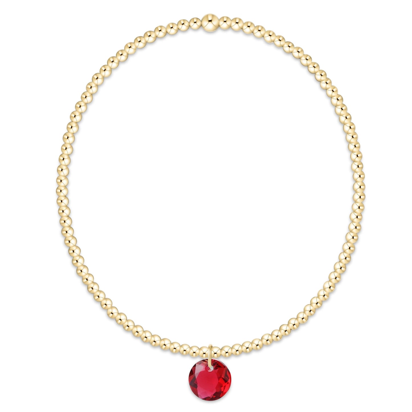Classic Gold 2mm Bracelet - Reflection Small Charm 7