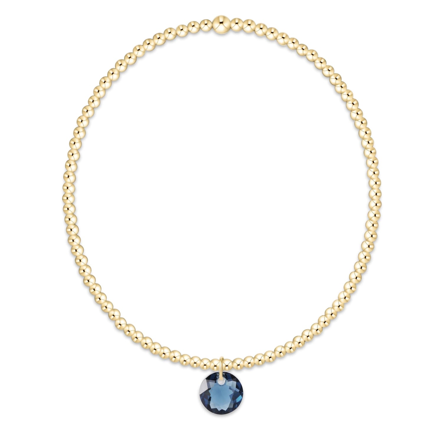 Classic Gold 2mm Bracelet - Reflection Small Charm 9