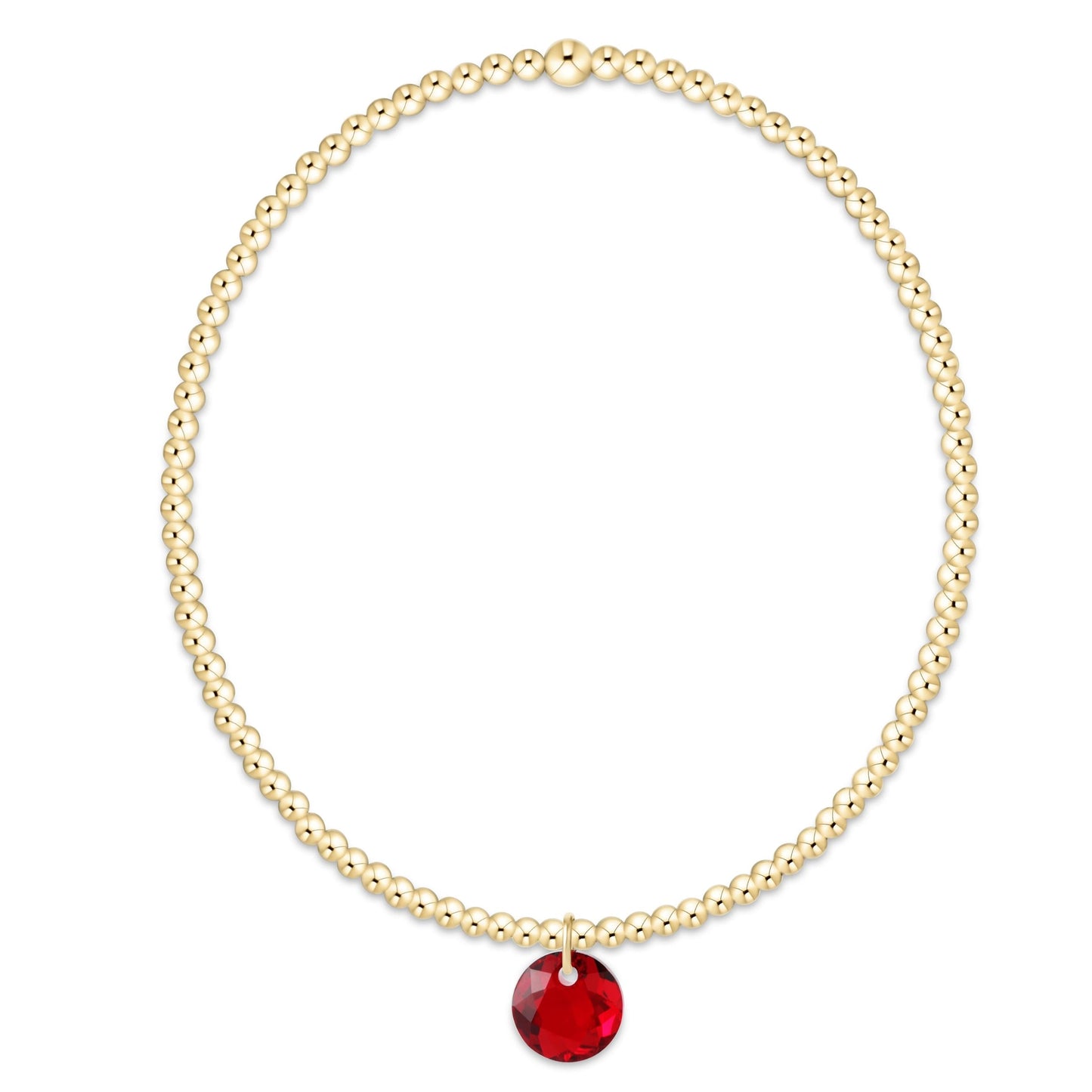 Classic Gold 2mm Bracelet - Reflection Small Charm 1
