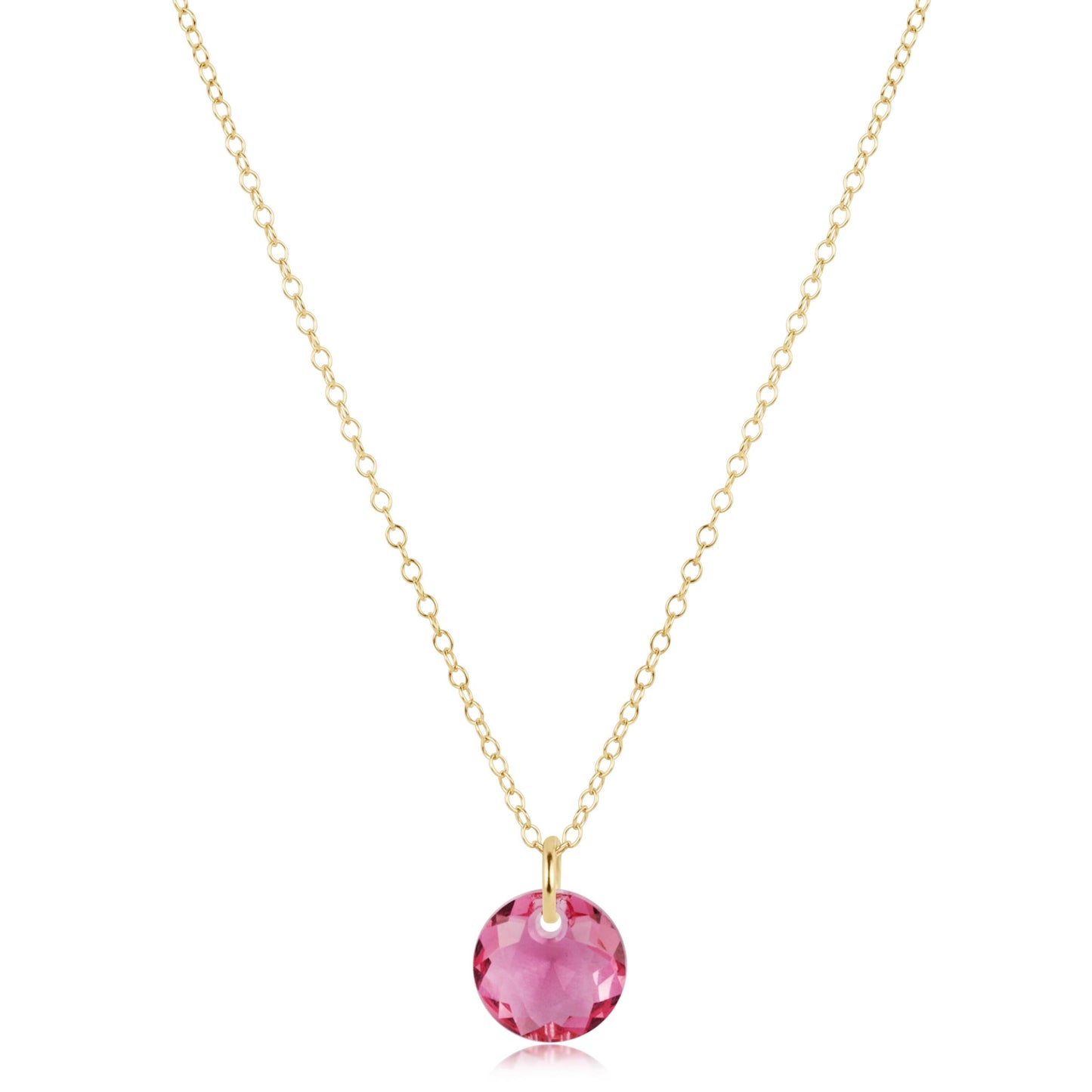 16" Necklace Gold  Reflection Small Charm 10