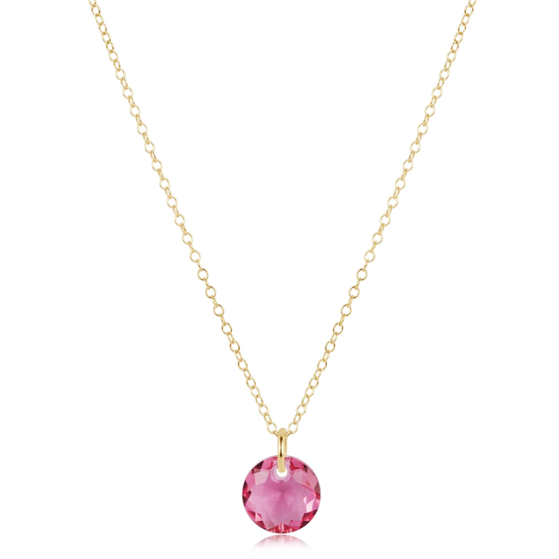 16" Necklace Gold  Reflection Small Charm 10