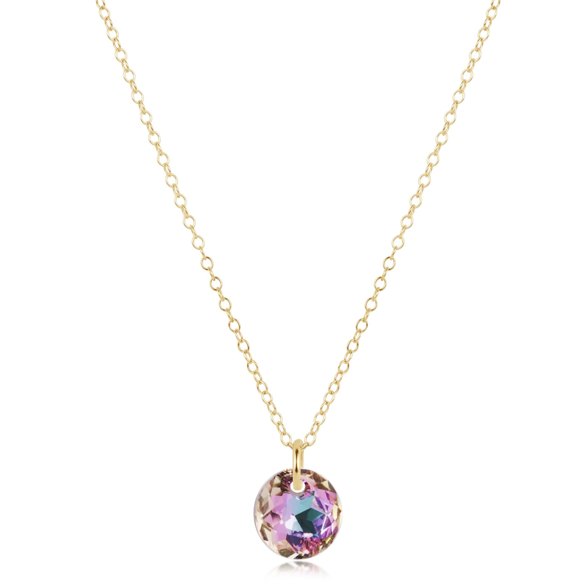 16" Necklace Gold  Reflection Small Charm 6