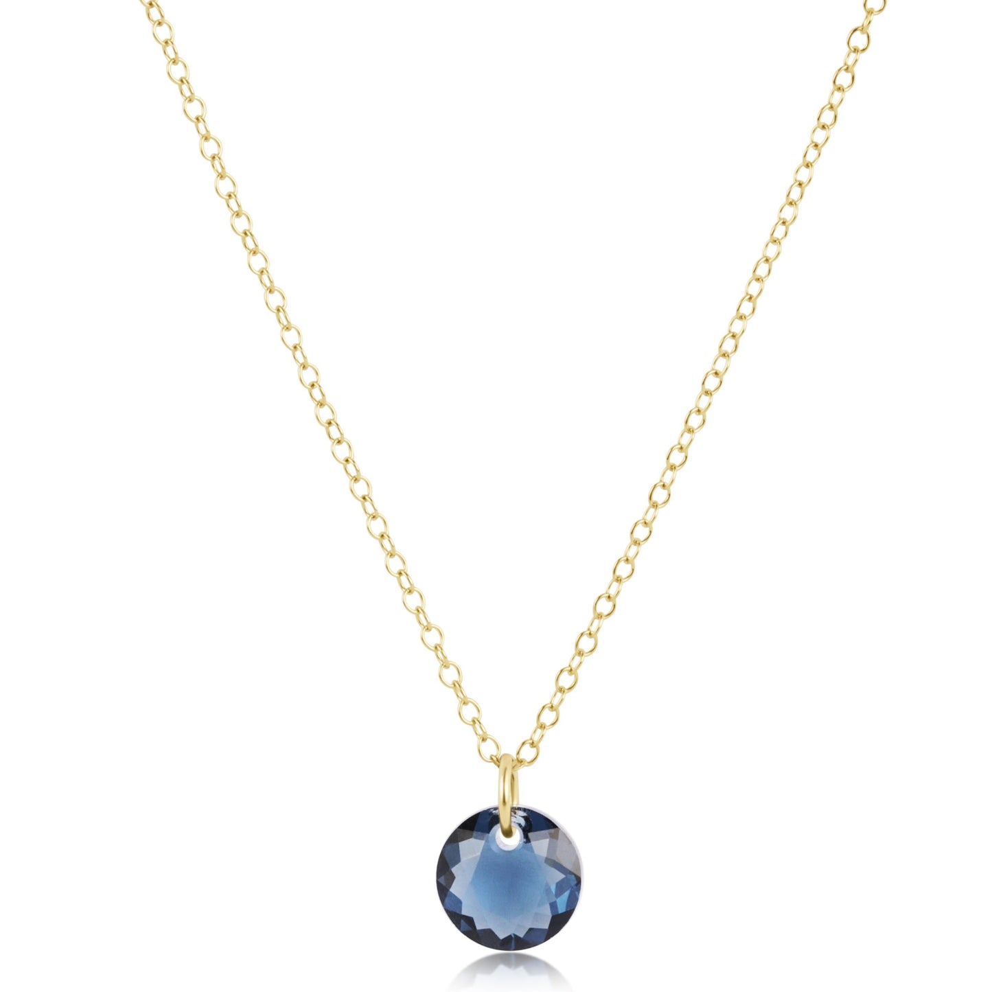 16" Necklace Gold  Reflection Small Charm 9