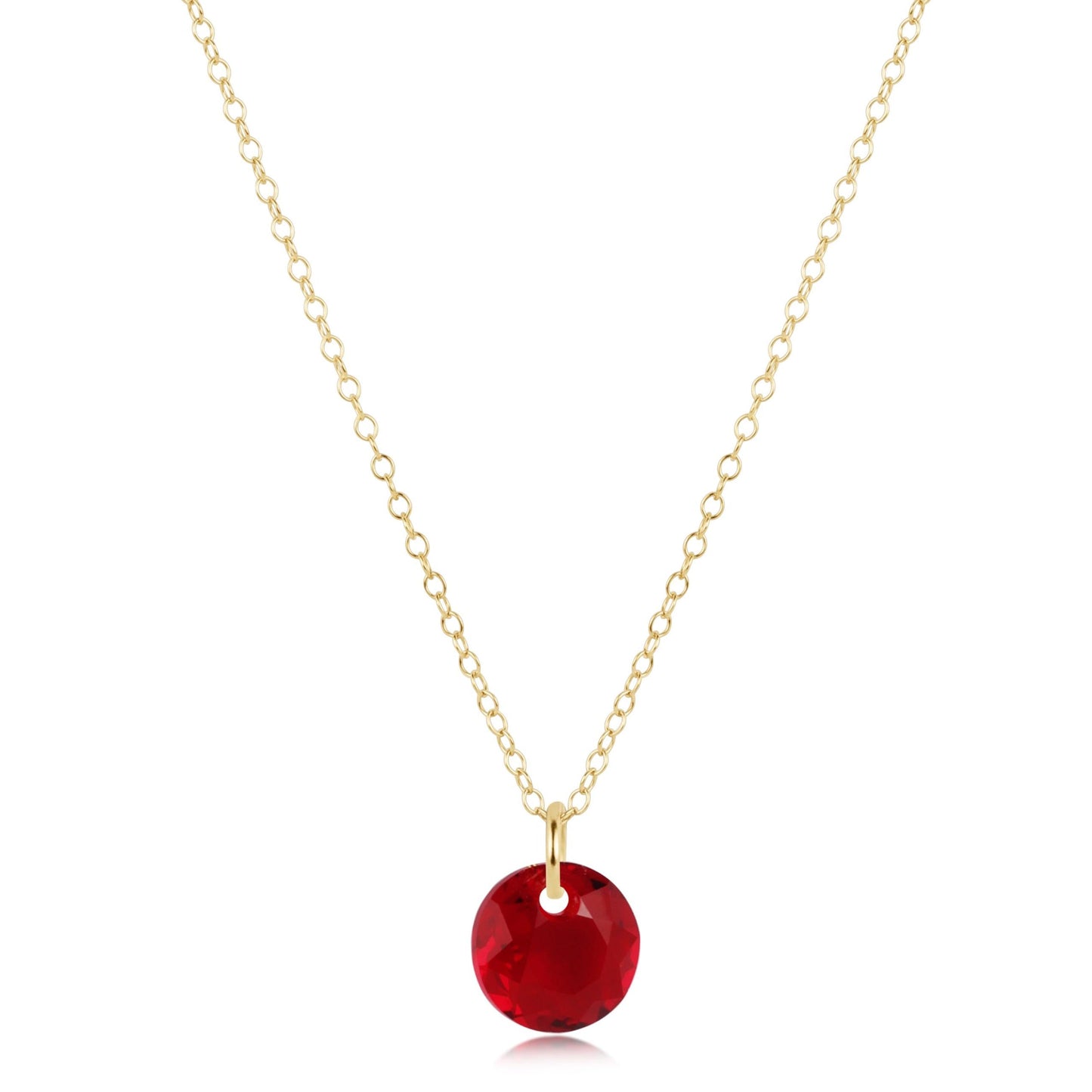 16" Necklace Gold  Reflection Small Charm 1