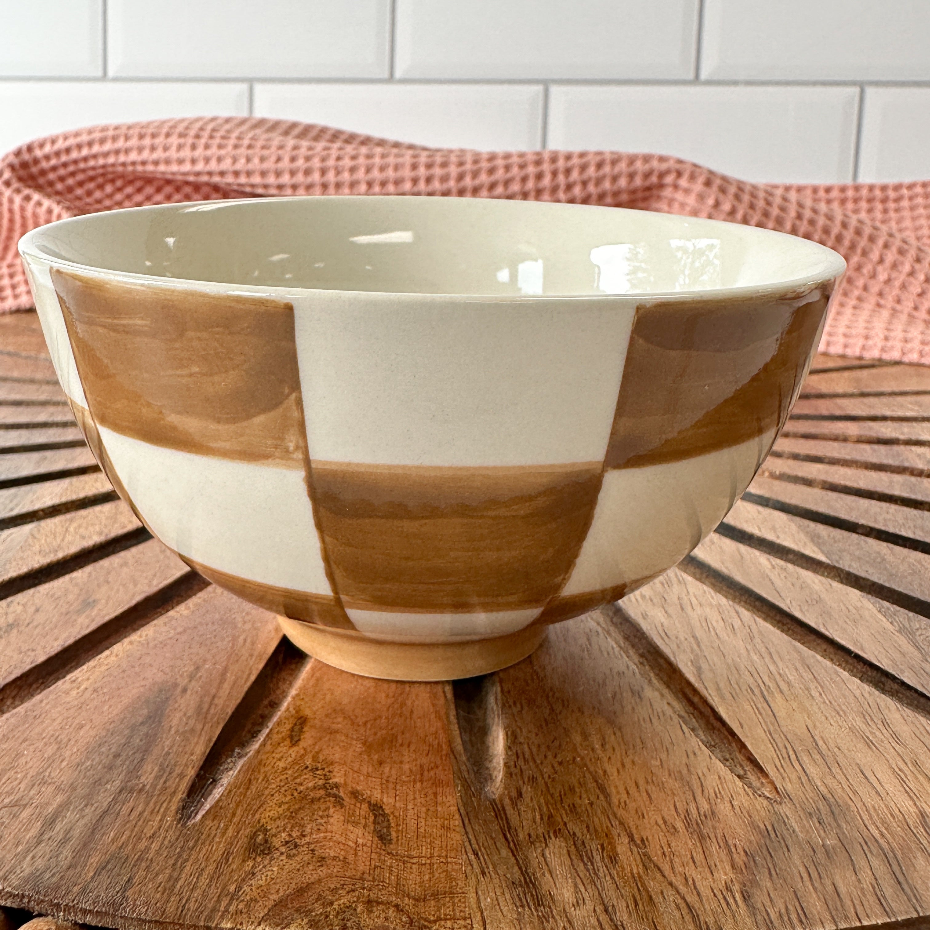 Hazel Mazel - Checked Stoneware Bowl – Kitchen Store & More