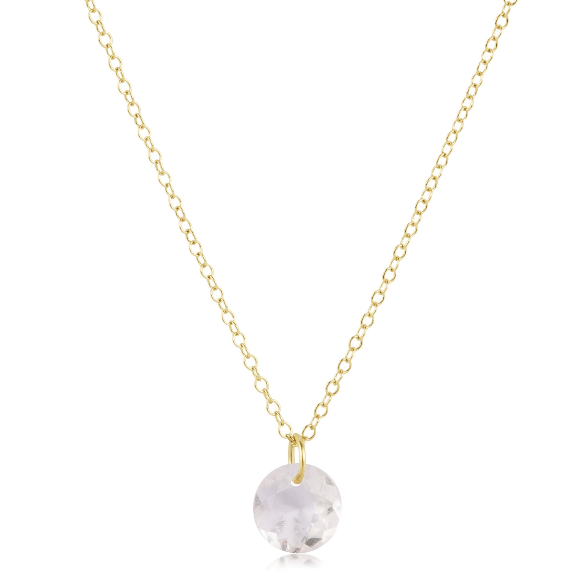 16" Necklace Gold  Reflection Small Charm 4