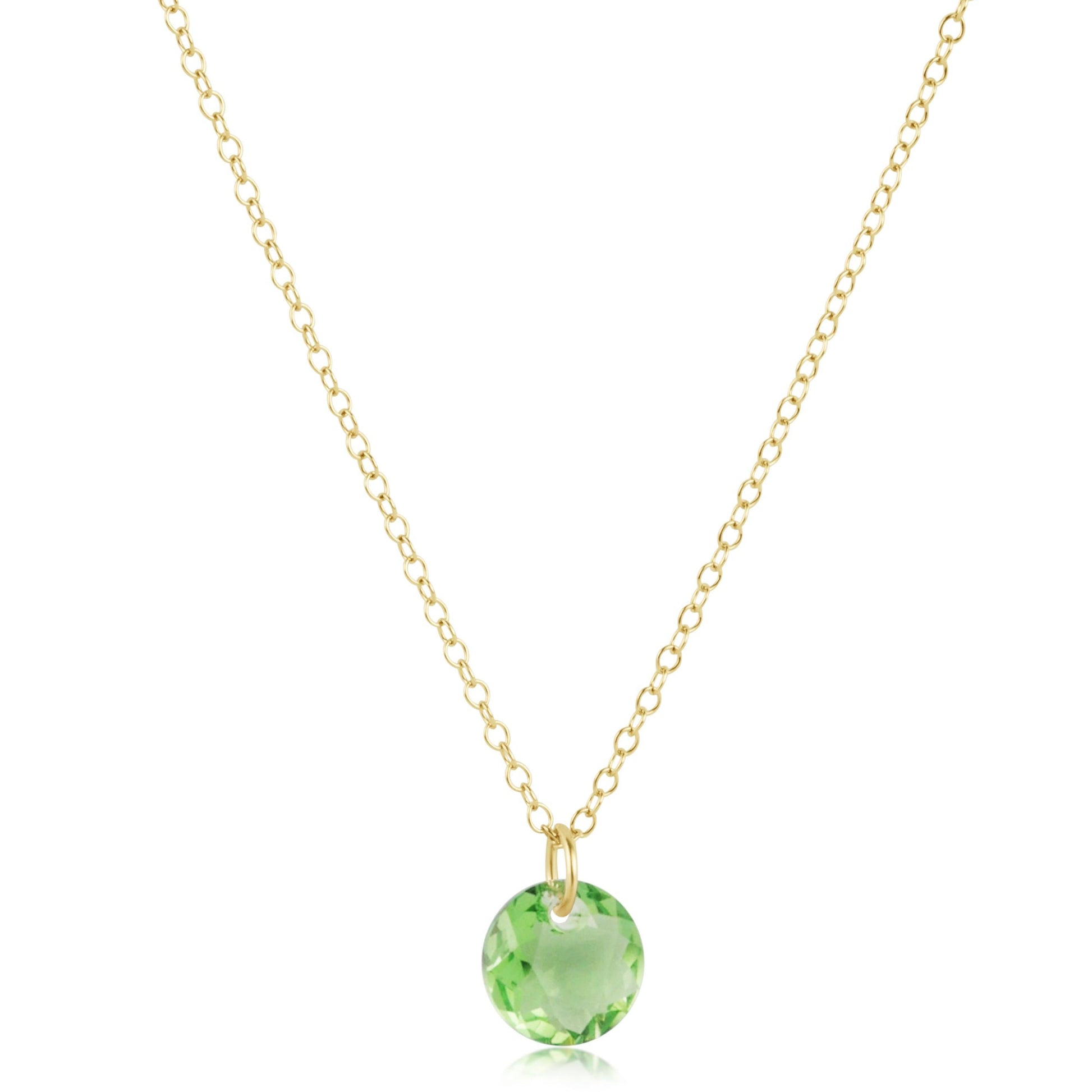16" Necklace Gold  Reflection Small Charm 8