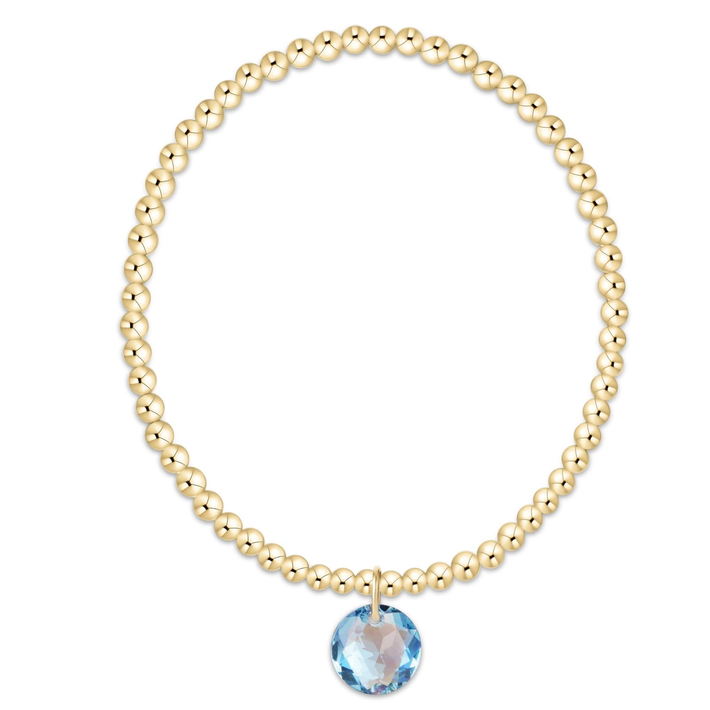 Classic Gold 3mm Bracelet - Reflection Small Charm 3