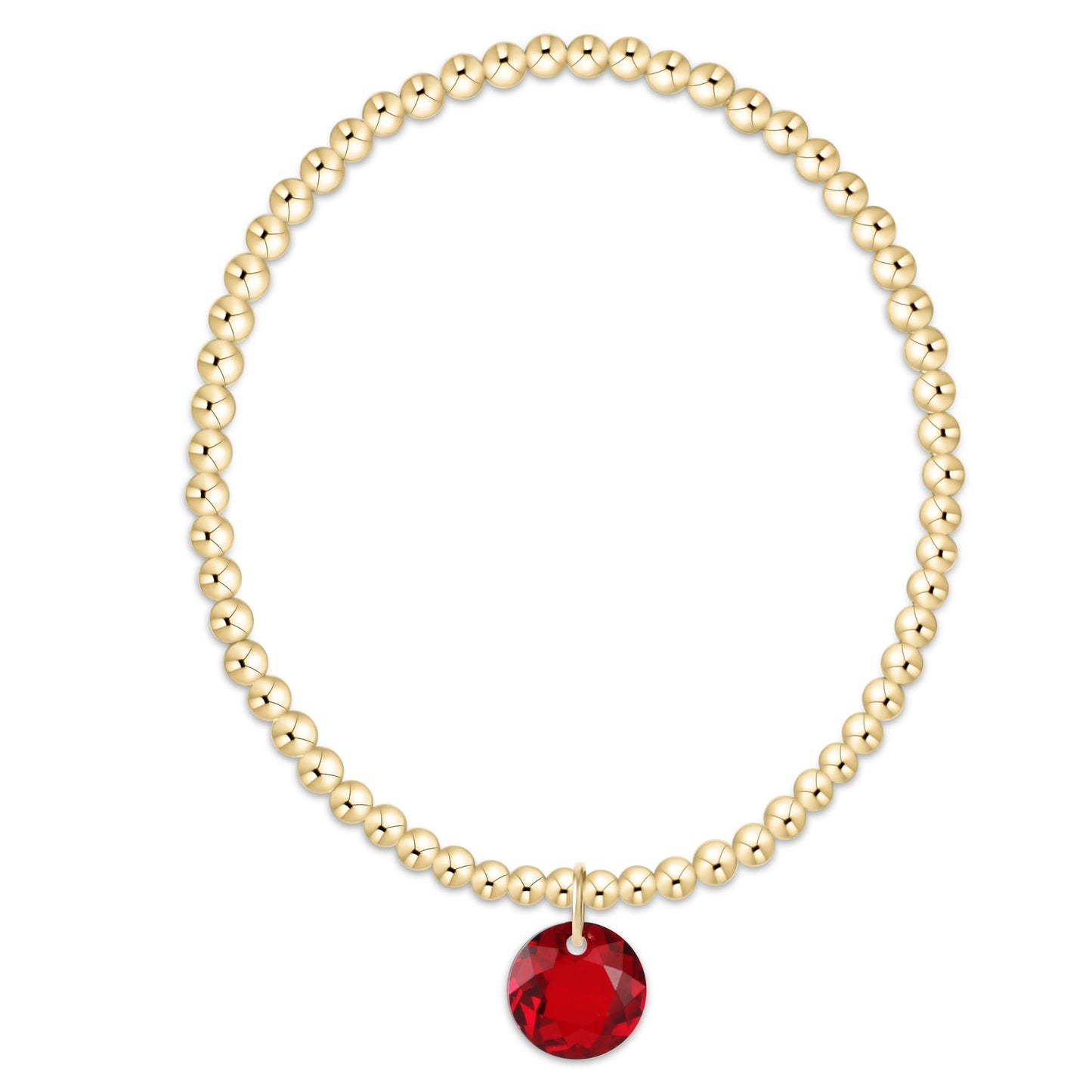 Classic Gold 3mm Bracelet - Reflection Small Charm 1