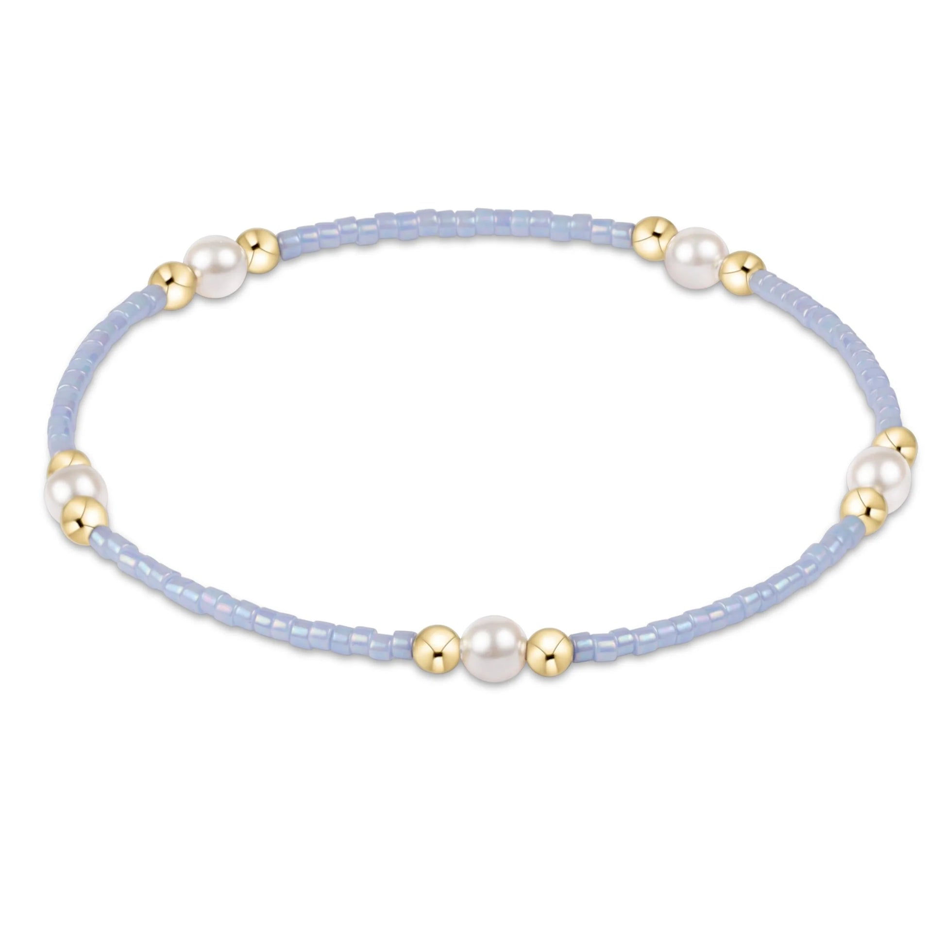 enewton hope purpose pearl bracelet - ocean mist against a white background
