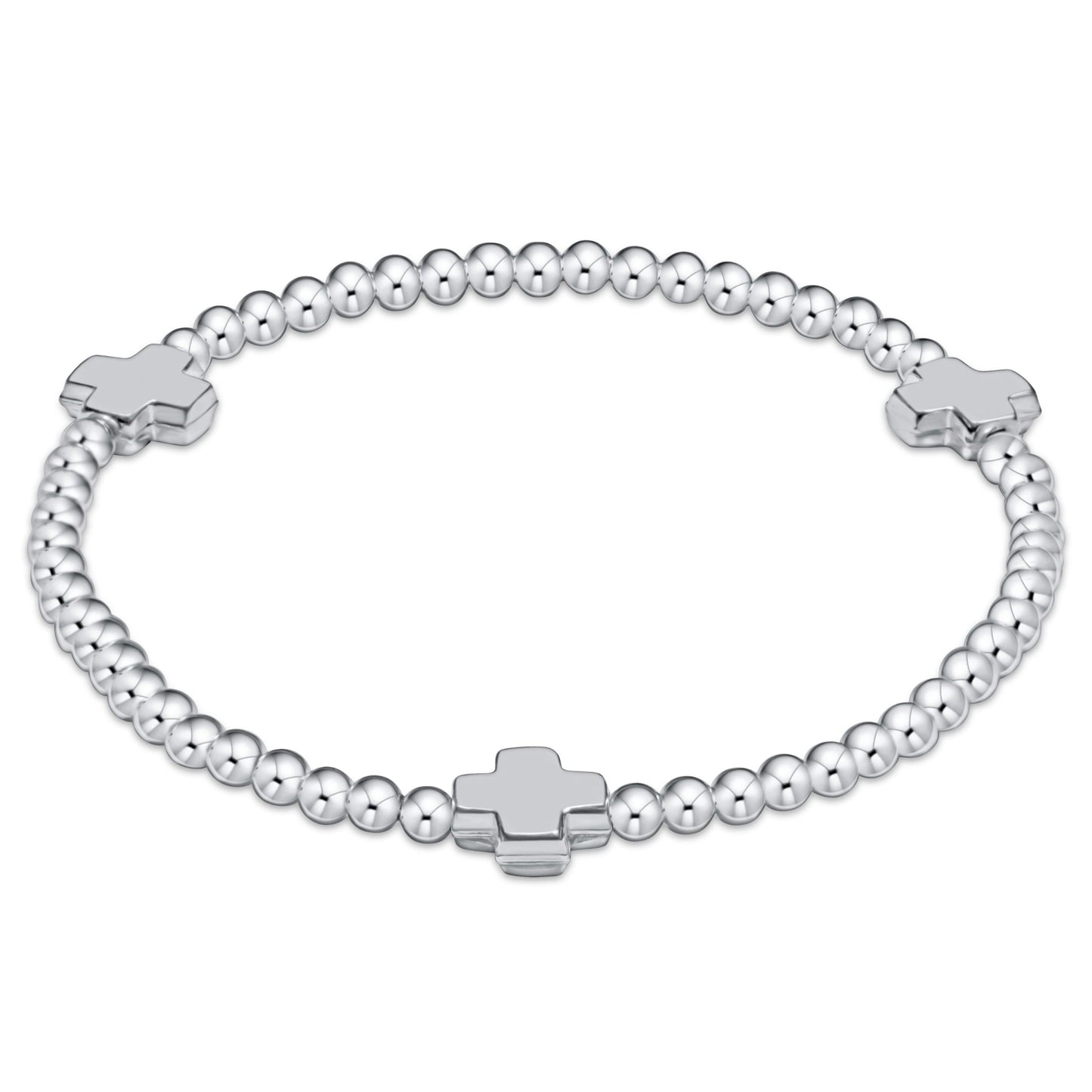 signature cross 3mm sterling bracelet - sterling