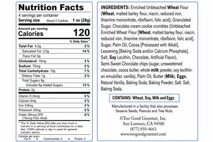 Ice Cream Shop Cookies & Cream Cookies Nutritional Facts & Ingredients List