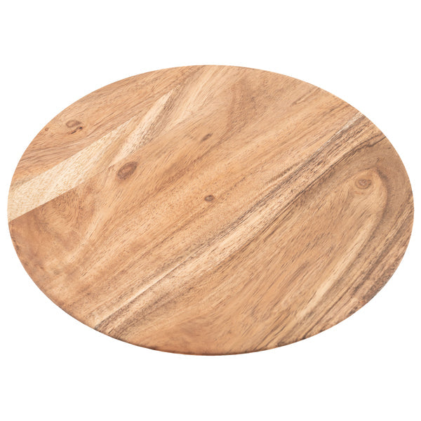wooden plate on a white background.