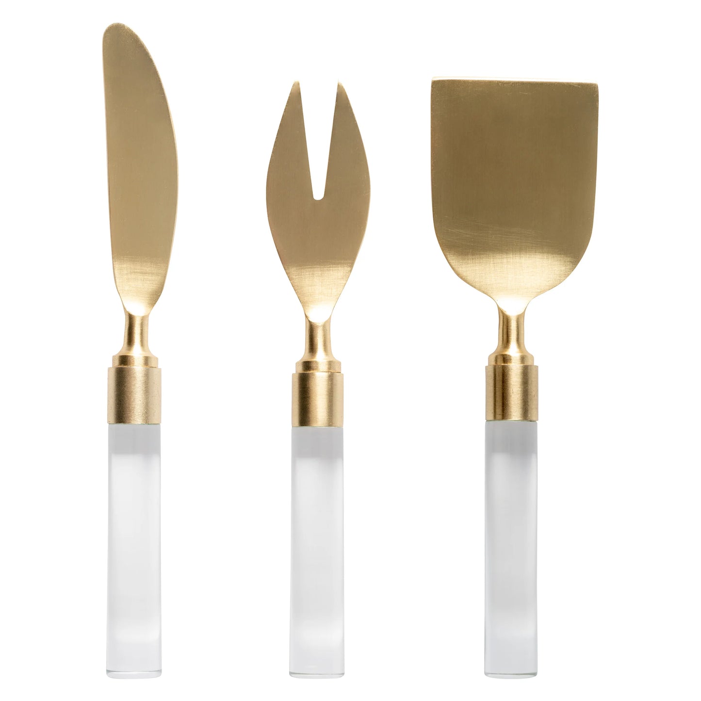 Karma - Acrylic Handle Gold Cheese Tools