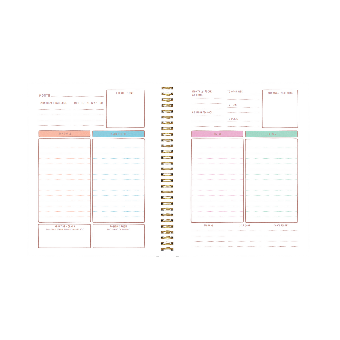 sample pages from planner.