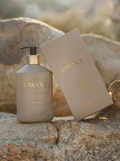 decorated style shot of hand soap 