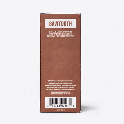 back view of box for sawtooth cologne
