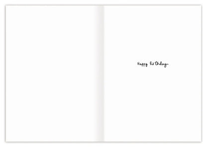 inside card with black text