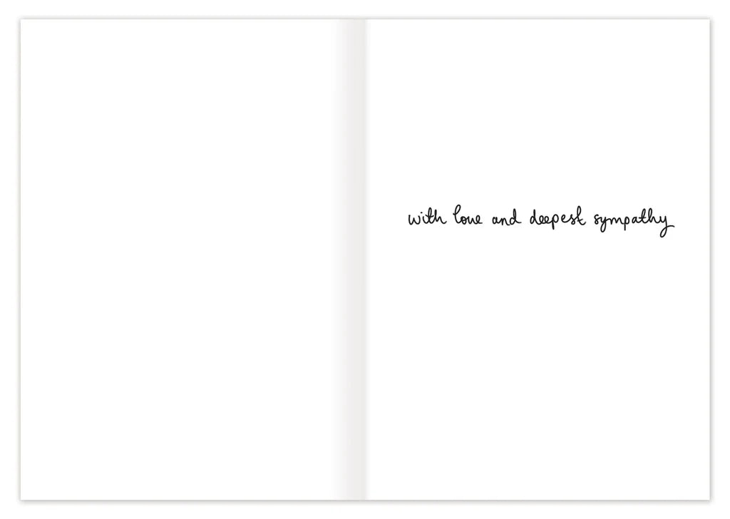 inside of card with black text