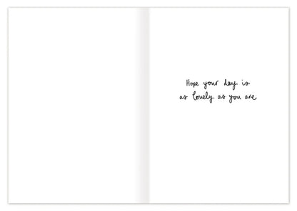 inside of card with black text