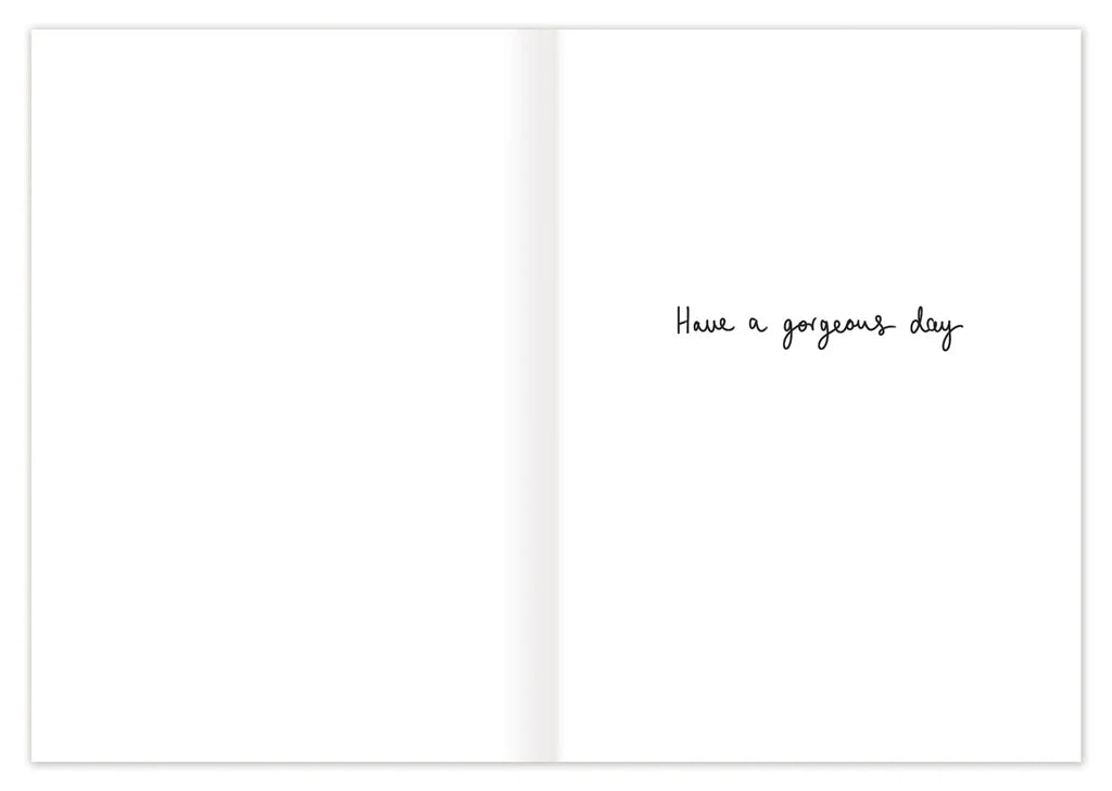 inside of card with black text