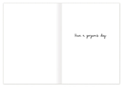 inside of card with black text