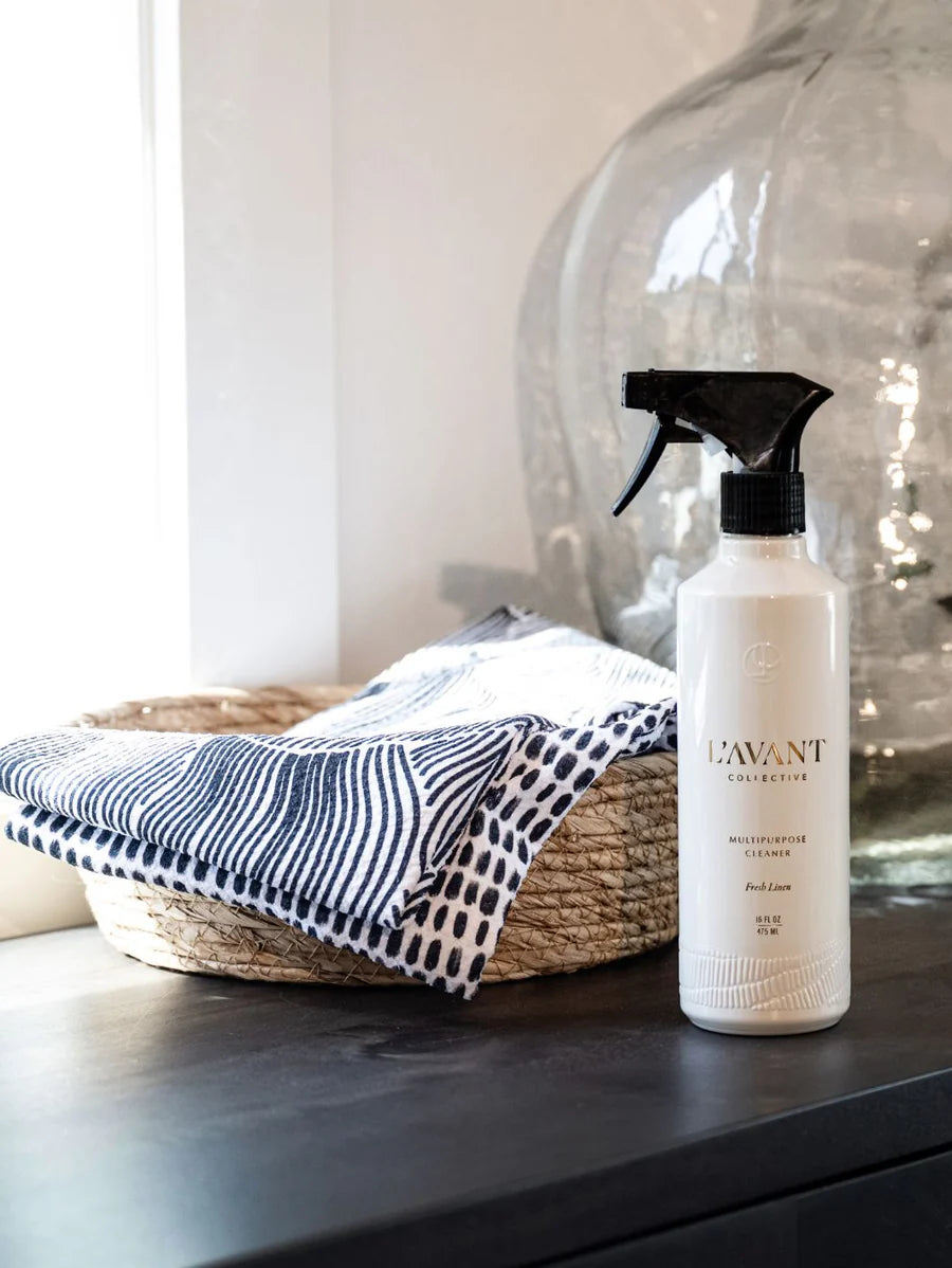 spray and towel on a decorated setting