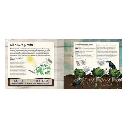 inside pages with text all about plants.