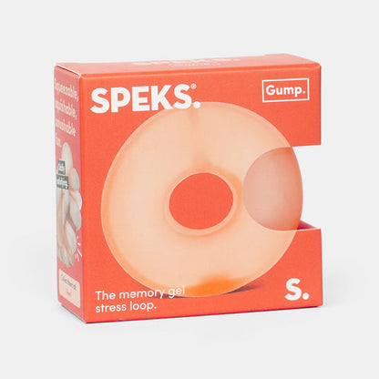 Speks memory gel stress loop packaging on a white background