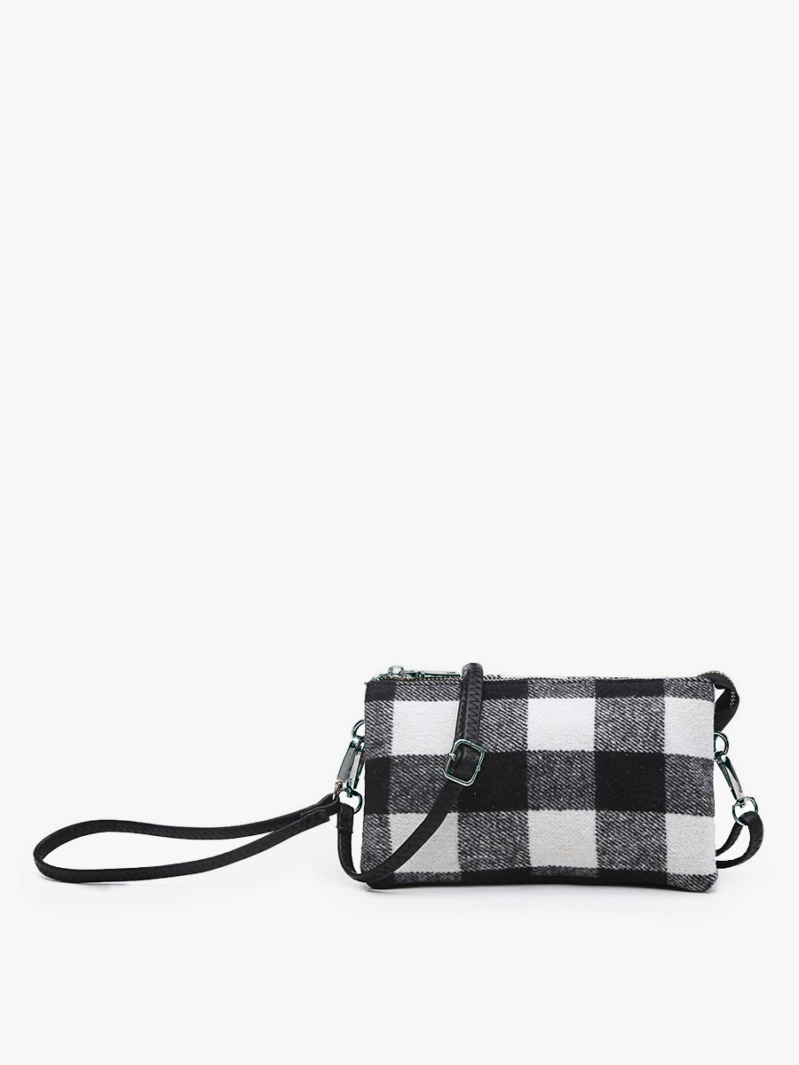 black and white plaid Christine crossbody.