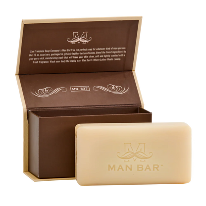  malt and espresso awakening man bar set in front of its open box packaging