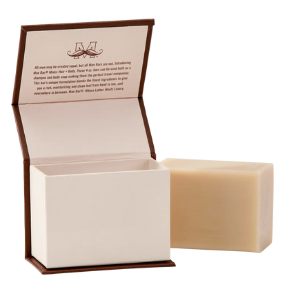 redwood and clove man bar mini set next to its open box