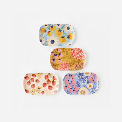 melamine trays with Berries and Florals designs