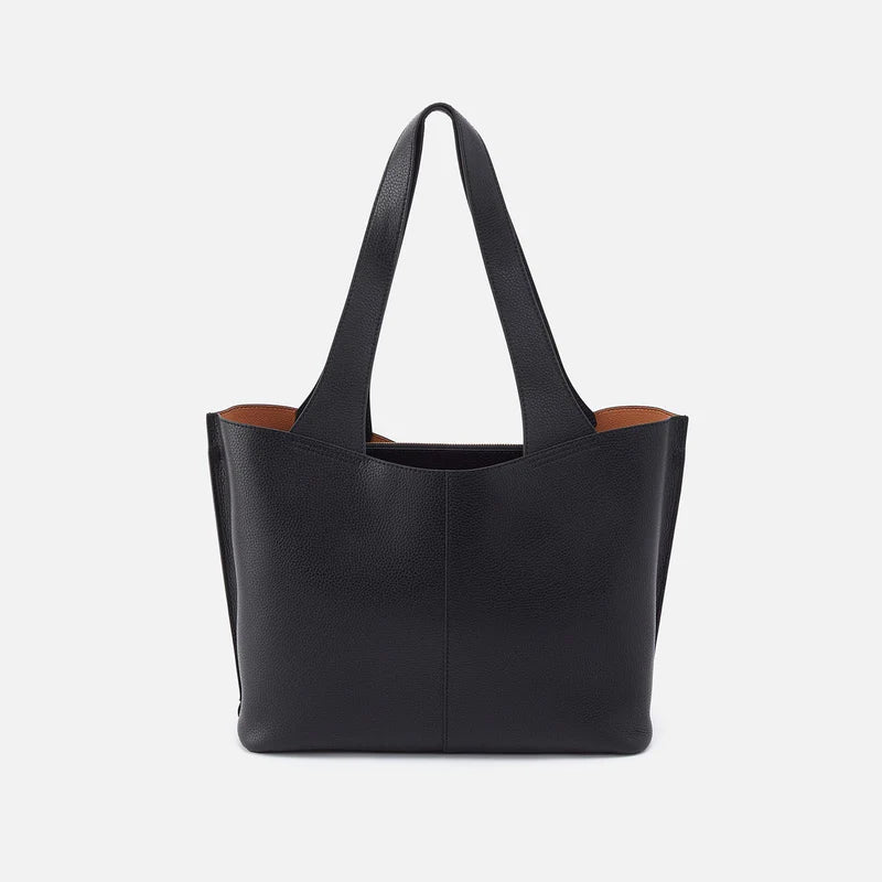 black vida tote on a white background.