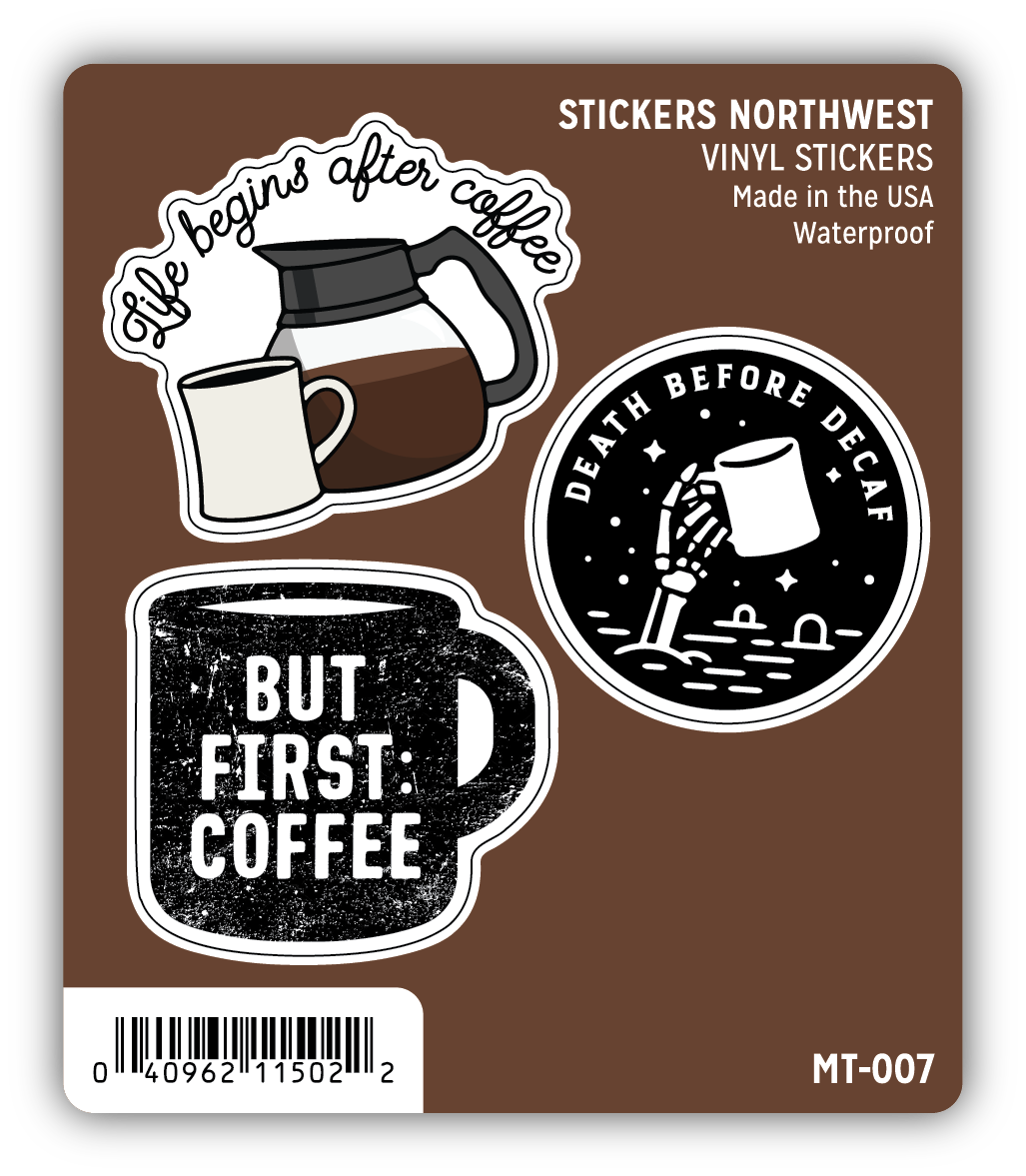 coffee trio sticker sheet