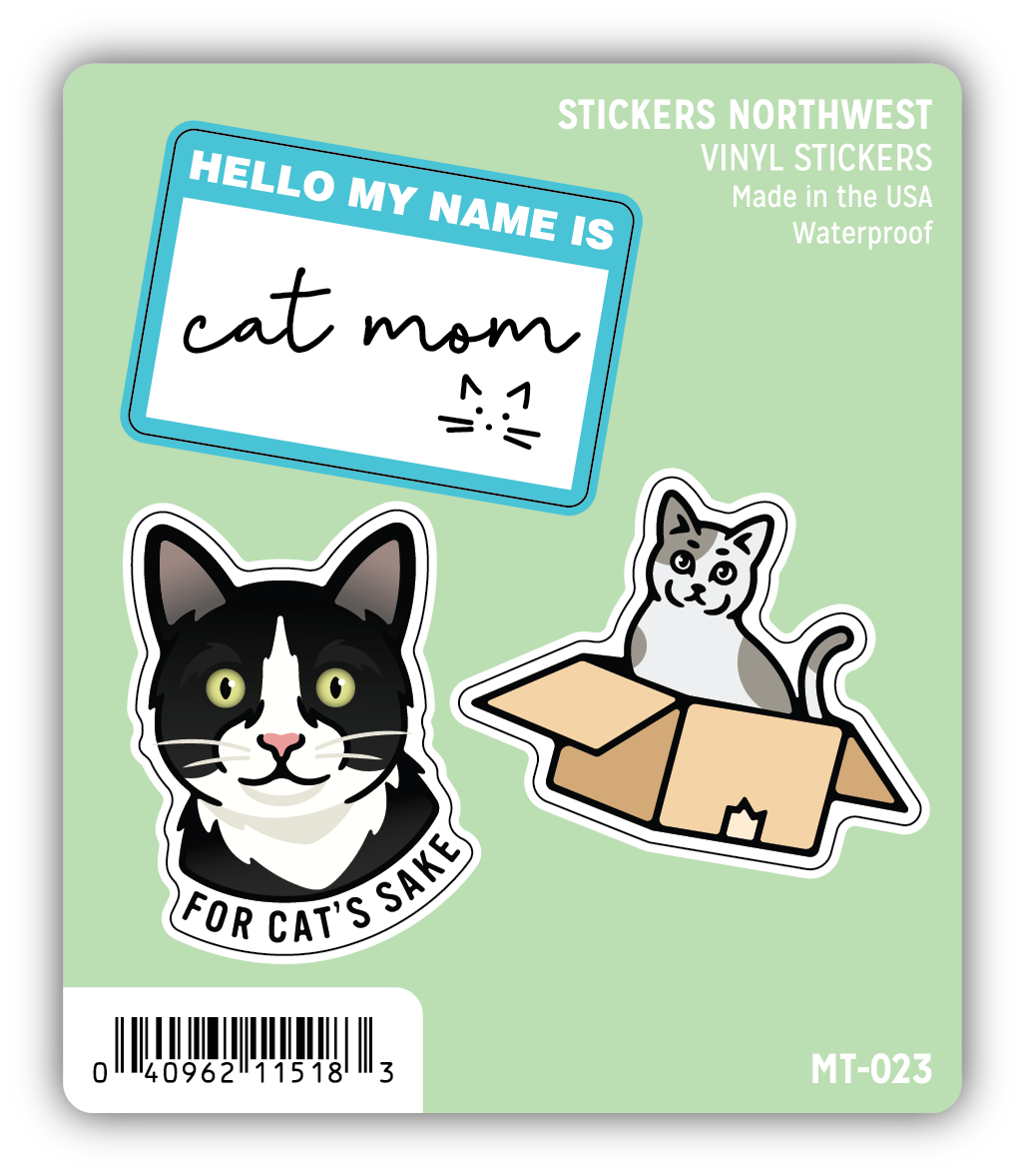 cat mom sticker page