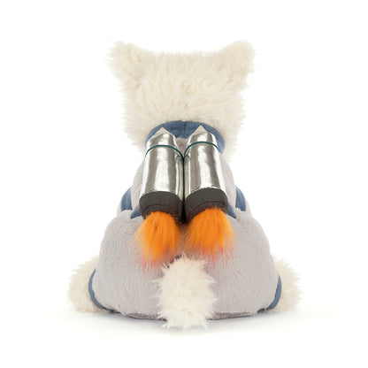 back view of Munroe Scottie Dog Space Outfit Plush Toy