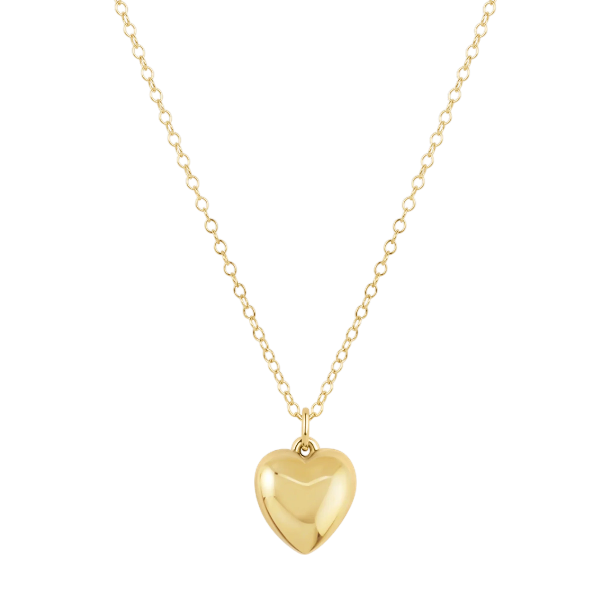 16" necklace gold love plush gold charm