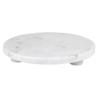 angled view of marble board on a white background.