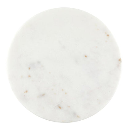 top view of marble board on a white background.
