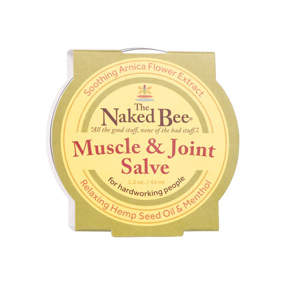 Naked Bee Muscle & Joint Salve packaging on a white background