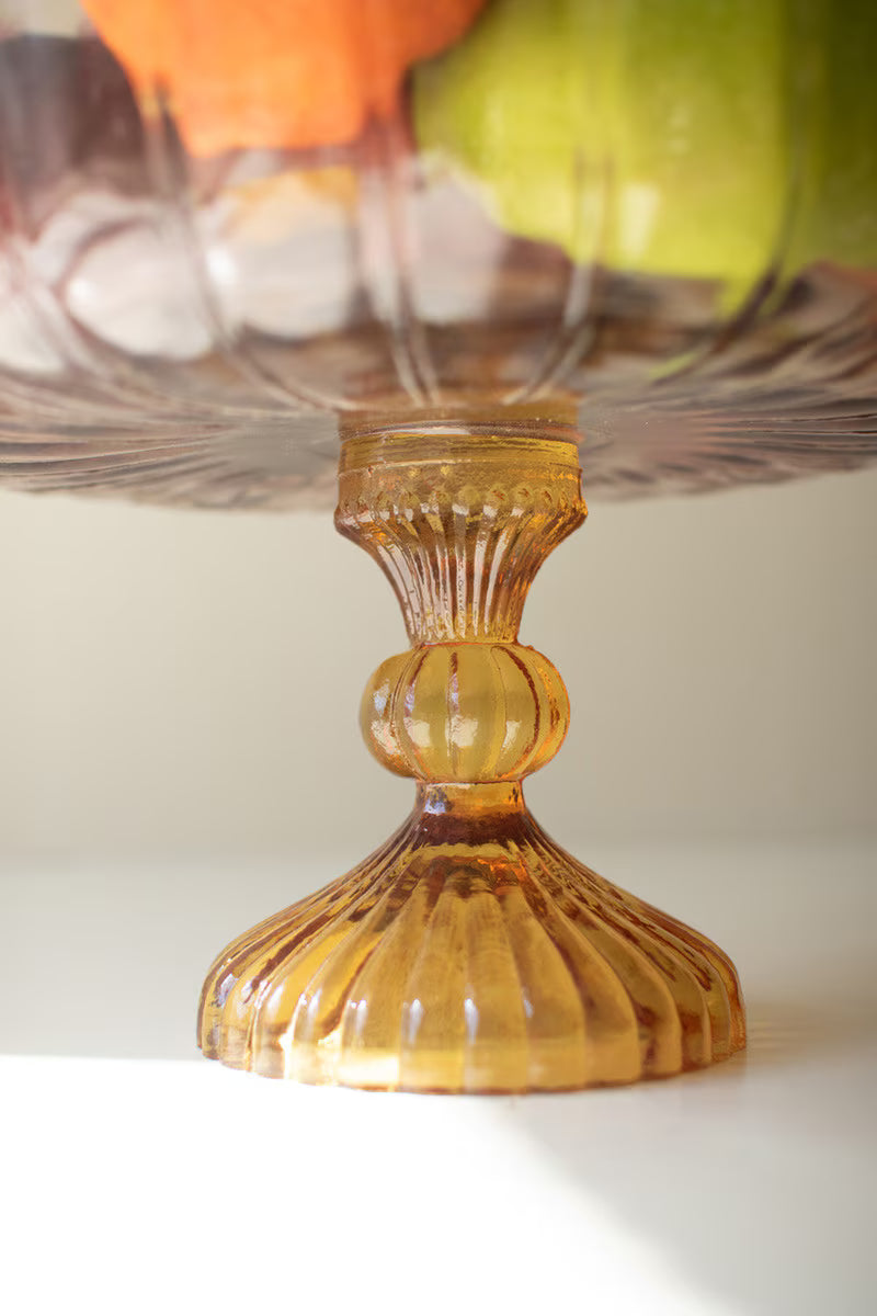 Kalalou Scalloped Glass Compote - Thumbnail 3