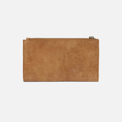 back view of jill large bifold wallet in whiskey