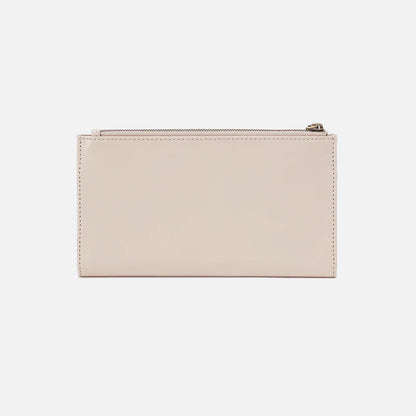 back view of jill large bifold wallet in pale flax