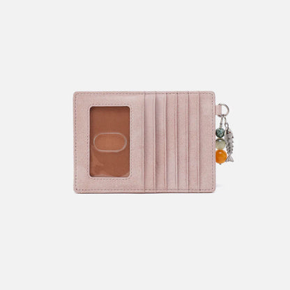 euro slide in blossom buffed leather with a fish charm attached