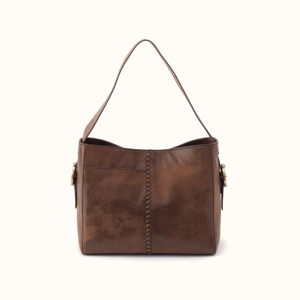 front view of the render shoulder bag in mocha