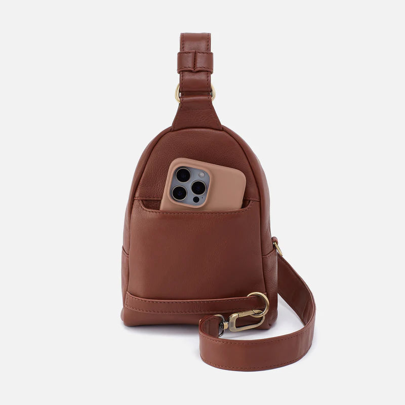 back view of the fern sling in cocoa bean